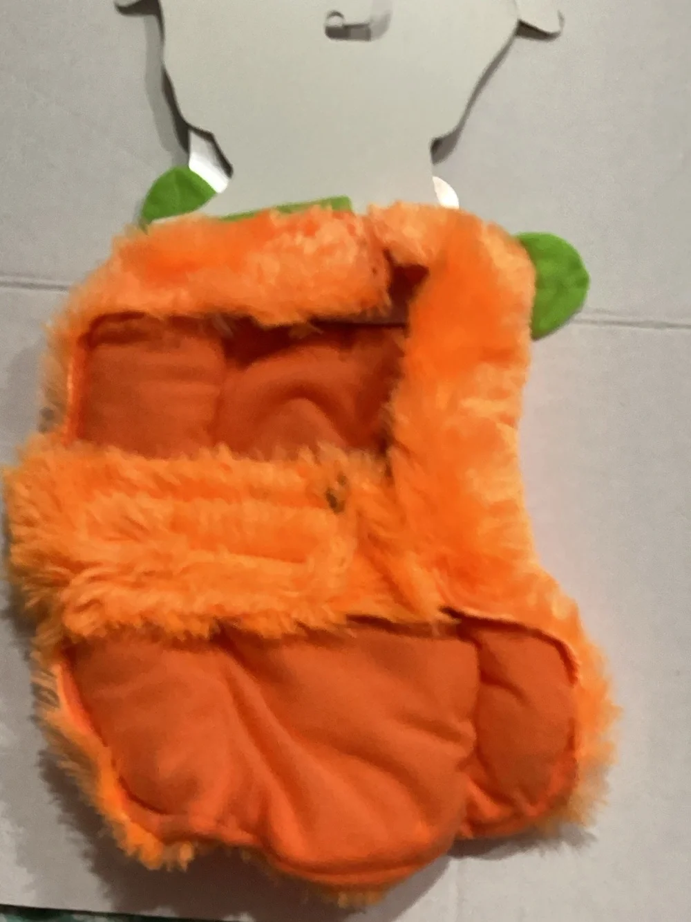 Plush Pumpkin Dog Costume - Orange